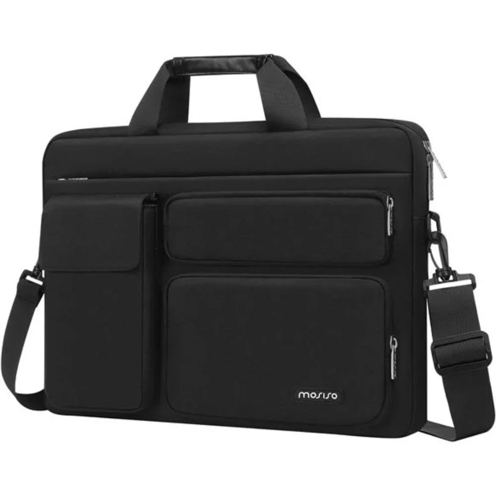 Laptop Shoulder Bag 15.6 Inch Computer Messenger Bag Padded Pockets Travel